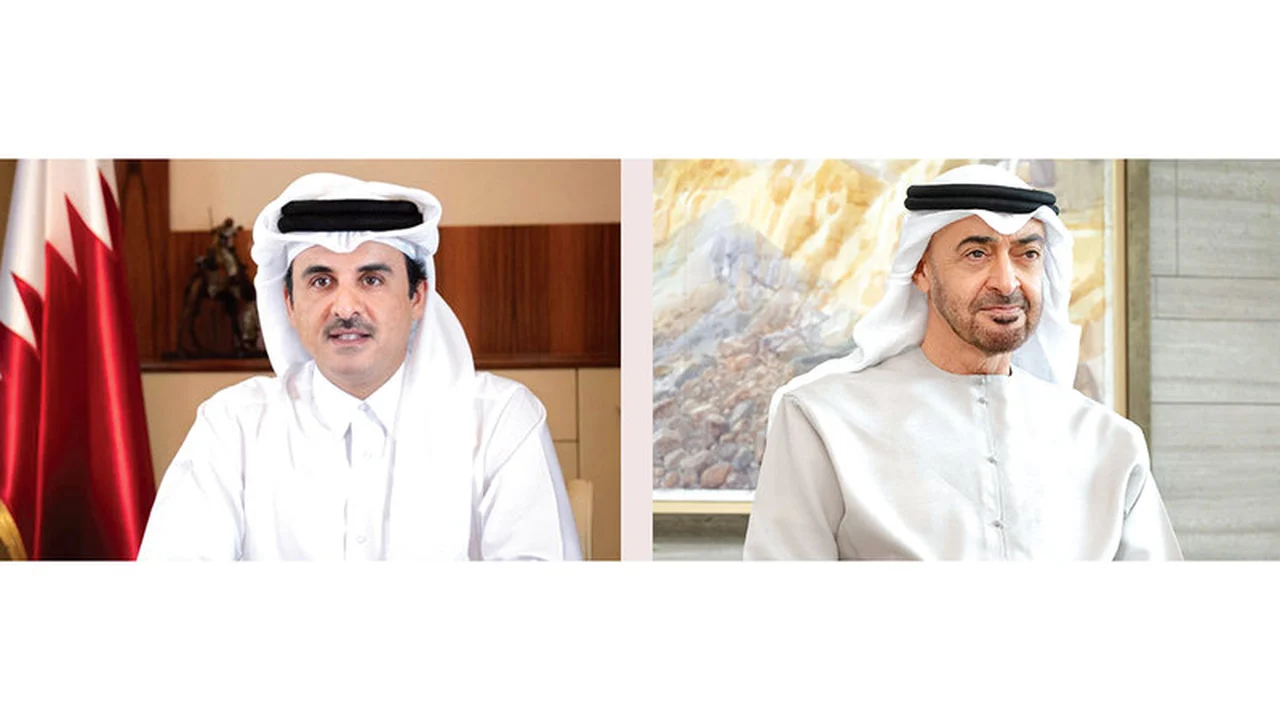 محادثات هاتفية بين رئيس الدولة وأمير قطر تتناول العلاقات والتطورات الإقليمية